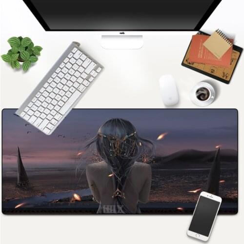 Mouse pad Beautiful Girl Computer Laptop Anime Keyboard Mouse Mat Large Mousepad Keyboards Gamers Decoracion non-skid desk mats
