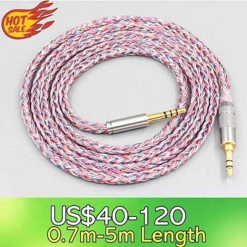LN007597 16 Core Silver OCC OFC Mixed Braided Cable For H6 H8 H7 H9 H2 H4 H8i H9i