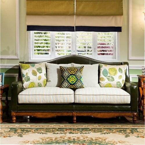 Set of 3 pcs antique design1 2 3 seat faux leather american style sofa home delivery