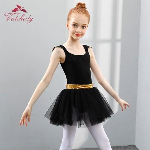 New Dance Wear Girls Ballet Dress Gymnastics Leotard Kids Ballet Clothing Dancewear With Soft Tulle Skirts