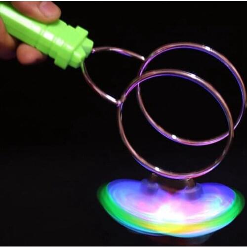 New Fancy Childrens Toys Creative Magnetic Flying LED Flashing Gyroscope Spinning Top With Cool Colored Light for gifts