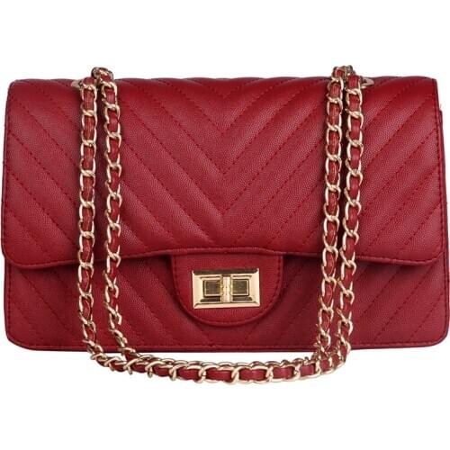 New Fashion Female Shoulder bags PU leather womens Crossbody bag Luxury designer Lingge Handbags Chains sheepskin Totes