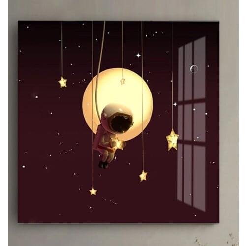 Nordic Black Astronaut Posters Home Decor Galaxy Space Star Canvas Painting Wall Arts Bedroom Pictures Nebula Prints Printing