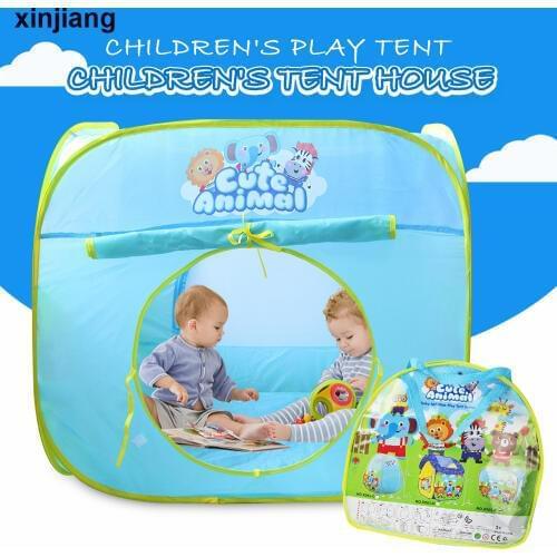 Portable Childrens Teepee Tent Toy Indoor and Outdoor Tent for Kids Funny Cute Animal Play House Baby Tipi Toys