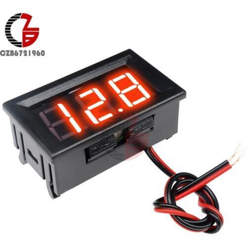 DC 4.7-30V 0.56'' Inch LED Digital Voltmeter Voltage Meter Car Motorcycle Electric Volt Tester Detector DC 5V 12V 24V 2 Wire