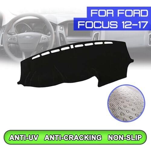 Car Dashboard Mat Anti-dirty Non-slip Dash Cover Mat UV Protection Shade for Ford Focus 2012 2013 2014 2015 2016 2017