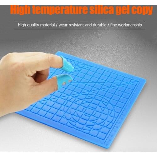 3D Printing Pen Silicone Design Mat with Basic Template with 2 Silicone Finger Caps Great Safety 3D Pen Drawing Tools for Kids