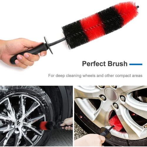 Car Wheel Wash Brush Long fur Vehicle Cleaning Brush Sponge Wheel Rims Tire Washing Brushes Auto Scrub Brush Car Wash Tools