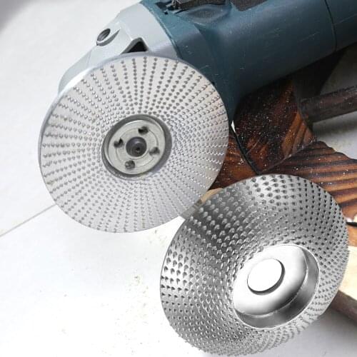 Wood Grinding Wheel Rotary Disc Sanding Wood Carving Tool Abrasive Disc Tools For Angle Grinder Tungsten Carbide Coating 5/8"