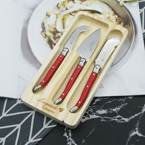 3pcs Laguiole Style Cheese Butter Spreader 5.9'' 15.9cm Black Plastic Handle Jam Knife Scraper Restaurant Bar Slicer Cutter Tool