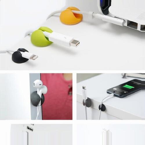 Cable Winder Cord Organizer Earphone Holder Charger wire fixing device Desktop Phone Cables Silicone Tie Fixer Wire Management