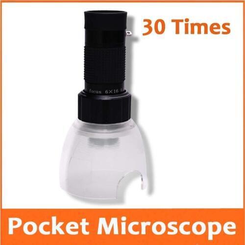 30X Zoom Adjustable Monocular Pocket Reading Magnifying Glass Gift Magnifier 30 Times Focus Syringe Observer Magnifier Loupe