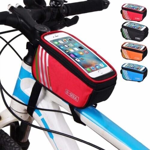 1pcs Rainproof Front Bicycle Bag Mountain Road Bike Tube Touch Screen Phone Case Storage Pouch Cycling Accessories