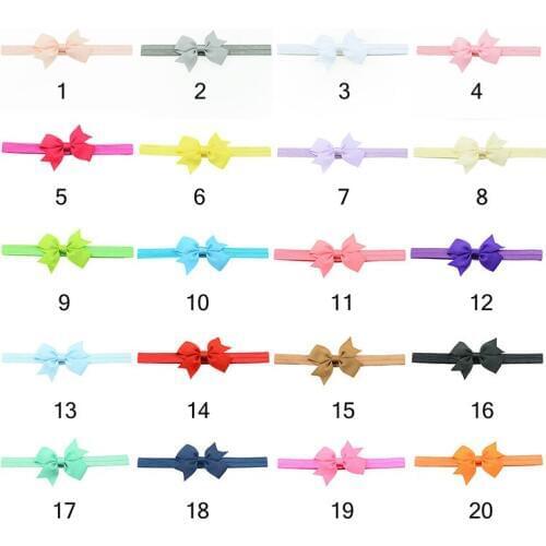 100 pcs/lot , 20 Colors Pinwheel Ribbon Bow Headband, Pigtail Ribbon Bows Headband