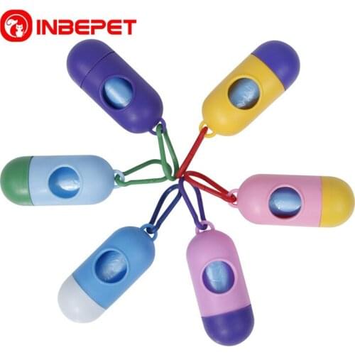 2 Pcs Set Pill Bone Shape Garbage Clean Up Waste Bag Holder For Small Dog Dispenser Pet Poop Bags Holder Pet Dog Accessories