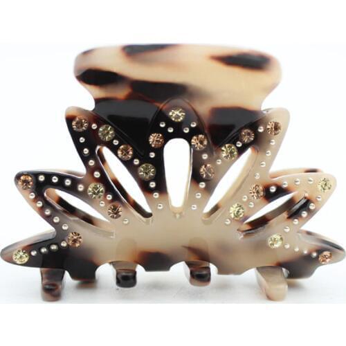 2pcs Tortoise Jaw Hair Claw - Retro Rhinestone Hair Claw Clip Accessory for Women Hair Jewelry - Hair Ornament for Wear Bridal