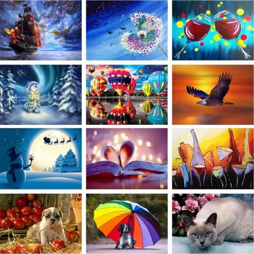 5d New Diamond Painting Animal Dog Full Diamond Mosaic Diy Cross Stitch Set Landscape Holiday Gift Home Decoration Painting