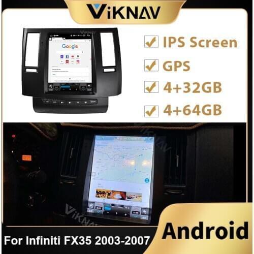 For Infiniti FX35 2003-2007 2 din Android car stereo autoradio Tesla style car radio multimedia player GPS navigation video