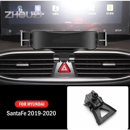 Car Mobile Phone Holder For Hyundai Santa Fe 2019 2020 Special Mounts GPS Stand Gravity Navigation Bracket Car Accessories