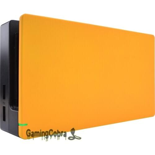 Custom Soft Touch Caution Yellow Faceplate DIY Replacement Housing Shell for Nintendo Switch Dock
