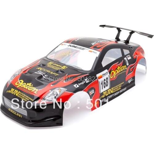 YUKALA rc parts PVC painted 1/10 shell body for rc car 190mm 004 black