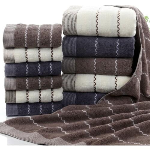 Cotton Bath Shower Towel Thick Towels Water Ripple Home Hotel Towel Adults Kids Badhanddoek Toalha de banho Serviette de bain