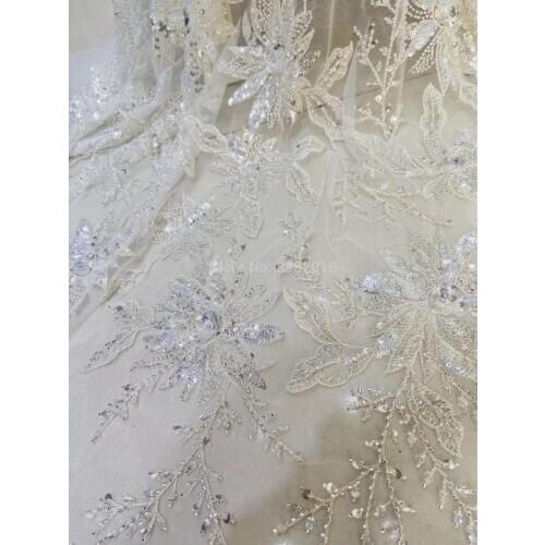 New fashion fine workmanship black/deep blue/wine super heavy beads handmade on mesh wedding dress lace fabric d199-15