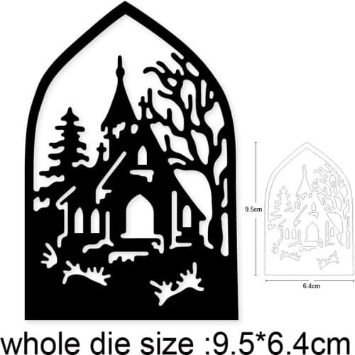 Landscape Pavilion Tree Metal Cutting Dies Scrapbooking Stencils dies DIY Paper Card Decor Embossing Die Cut Craft Dies 2020 NEW