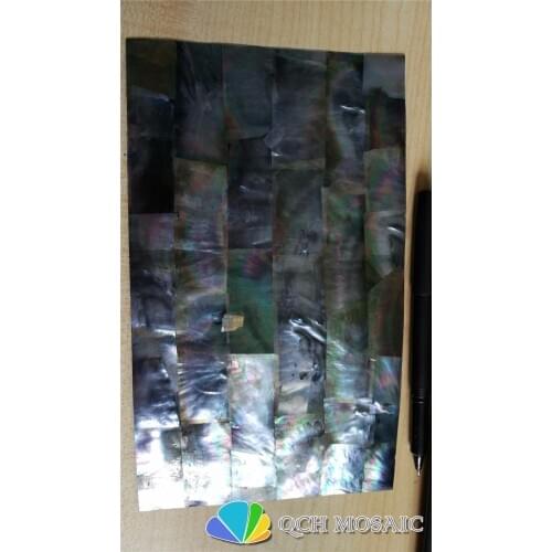 Black mother of pearl laminate sheet for musical instrument and wood inlay qch131 20pcs/lot natural surface black back