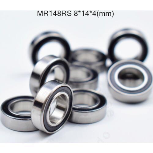 MR148RS 8*14*4(mm) 10pieces free shipping bearing ABEC-5 rubber Sealed Miniature Mini Bearing MR148 chrome steel bearings