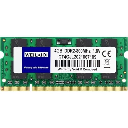 Weilaidi DDR2 2GB PC2 5300S 6400S 2G DDR2 800 667 MHz 4GB SODIMM 200-Pin 1.8V Notebook Memory Module Laptop memory