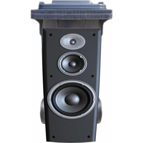 DIY sound speaker pattern Adhesive Removable Waterproof Sticker Decals Rubbish bin trash can Cover sticker 120liter 240liter