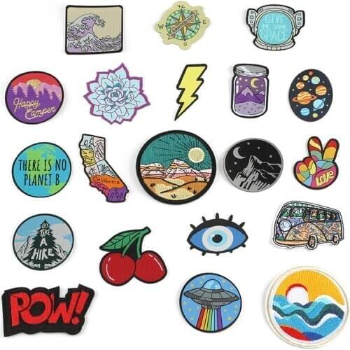 Customized Wholesale Weaving Mark Cloth Sticker Embroidered Zhang Zai Patch Clothing Accessories Embroidery Cloth Sticker