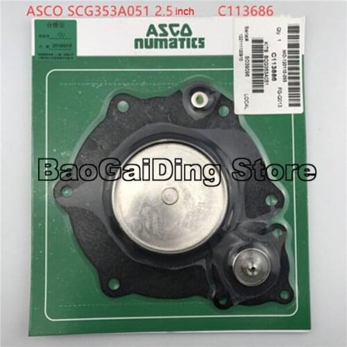2.5" Inch ASCO SCG353A051 Right Angle Electromagnetic Pulse Valve Diaphragm C113686