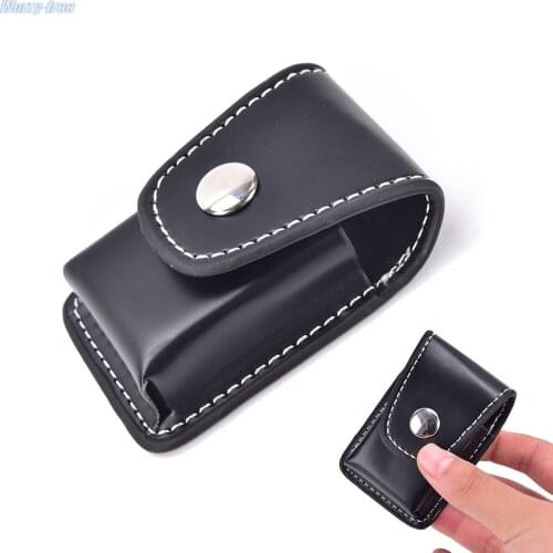 Pu Windproof Zip Cigarette Lighter Gift Box Holder Bag Small Box Case For Zippo Super Match High Leather Cover Men 1Pc
