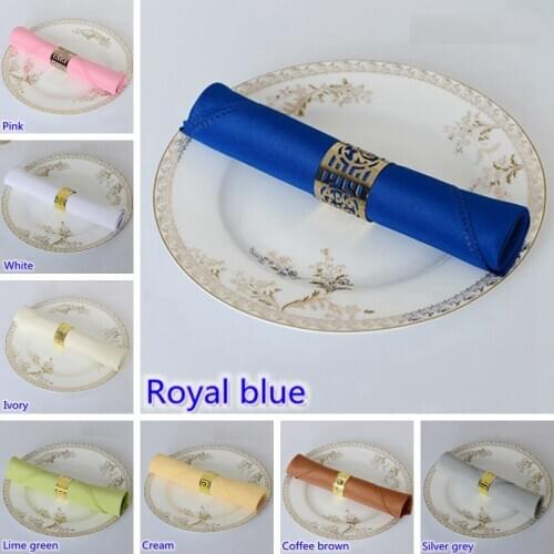 Napkin plain polyester fabric napkin for wedding hotel and restaurant table decoration wrinkle resistant cheap price
