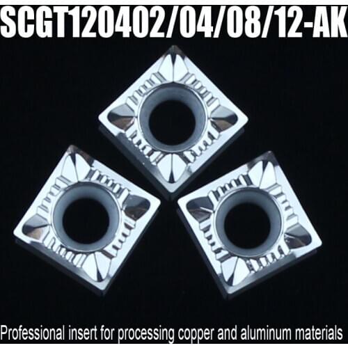 SCGT1204 02 04 08 12 SCGT120404 Grooving Carbide inserts lathe cutter turning tools Special for processing aluminum wood working