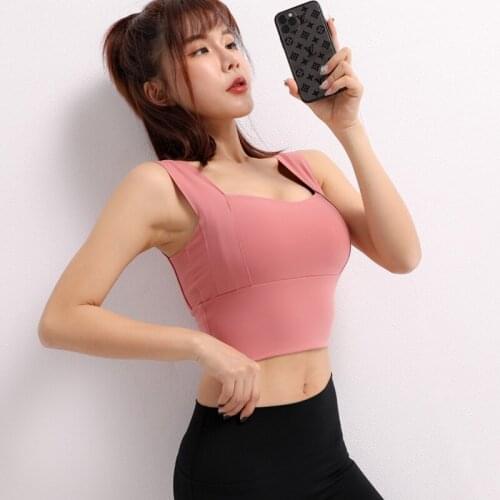 Sports Bra Shakeproof Women Yoga Shirt Sleeveless Fitness Gym Crop Tops Running Sportswear Clothing Vest Ropa De Mujer