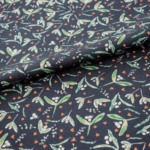 Dragonfly Red Love Heart Cotton Fabric For Dress Платье Tissus Au MÈTre Telas Por Metro Sewing Ткань Для Шитья Vestidos Coton