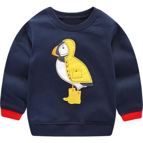 Jumping Meters Bird Warm Baby Girls Boys Sweater shirt Kids Long Sleeve Tops 100% Cotton 2018 Brand New Winter Clothes Girls