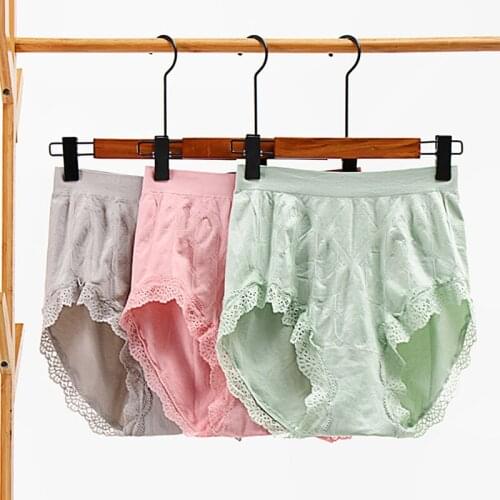 Women Seamless Panties High Waist Sexy Lace Abdomen Cotton Panties lady Large Size Underwear Female Extra large Briefs 5XL 120KG