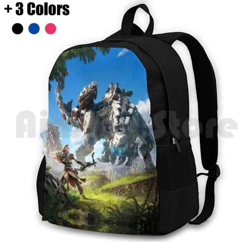 Horizon Zero Dawn Wallpaper Outdoor Hiking Backpack Waterproof Camping Travel Horizon Zero Dawn Aloy Horizon Playstation Ps4