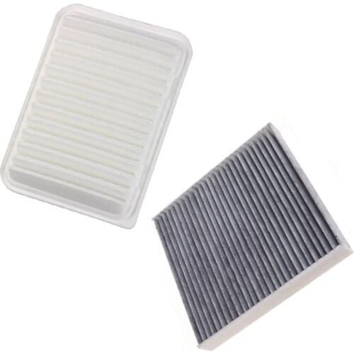 Universal 2pcs Engine & Cabin A/C Air Filter 87139-0D030 87139-YZZ08 For Toyota Corolla Yaris Matrix For Scion xD