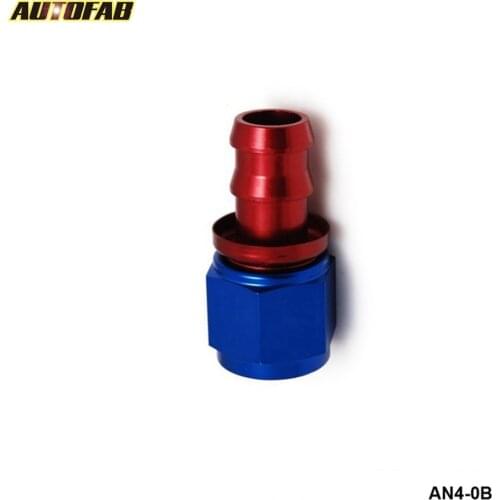 10pcs/lot 4AN AN4 Straight Aluminum Hose End Fitting Oil Fuel Line Adapter Push On AF-AN4-0B