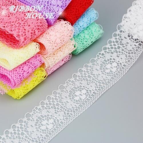 10 yards/roll) 40mm white lace fabric Webbing Decoration Love gift packing Material rolls
