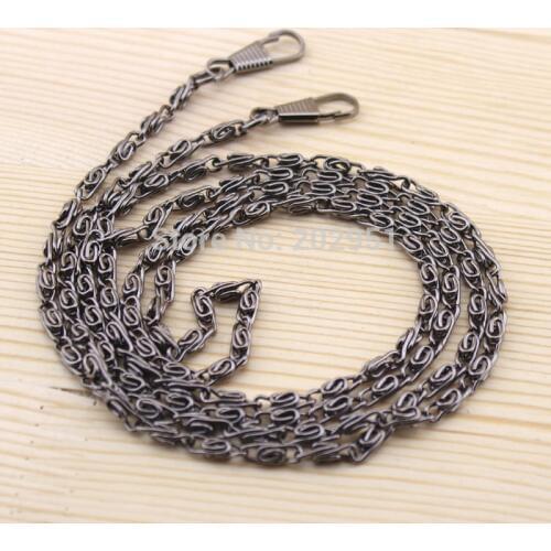 20pcs 120CM/ 47" long Gun Black Metal Chain for Purses/Bags DIY ,Hight Quality Purse Accessory ,Freeshipping