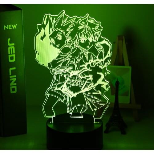 Gon and Killua Figure 3d Night Light Anime Hunter X Hunter light for Kid Bedroom Decor Lighting Child Gift HxH Lamp Bedside