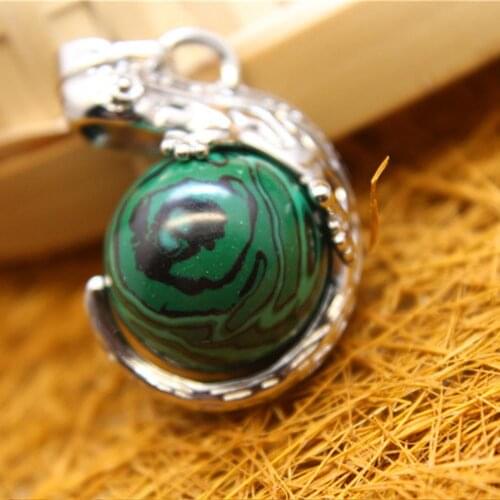 6pcs Natural crystal ball lizard pendant necklace Aventurine Meditation Quartz Treat Crystal Charm for Jewelry Making Free