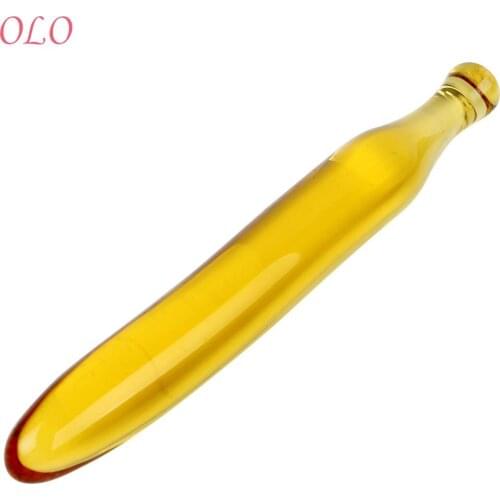 OLO Anal Plug Masturbator for Women Vegetable Sex Toys G-spot Crystal Huge Big Dildo Fake Penis Glass Dildo