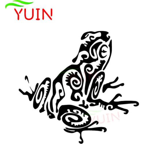 Frog Creative Pattern Applique Fashion Body Decoration PVC Waterproof Sunscreen Car Sticker Black/White/Red/Laser/Silver